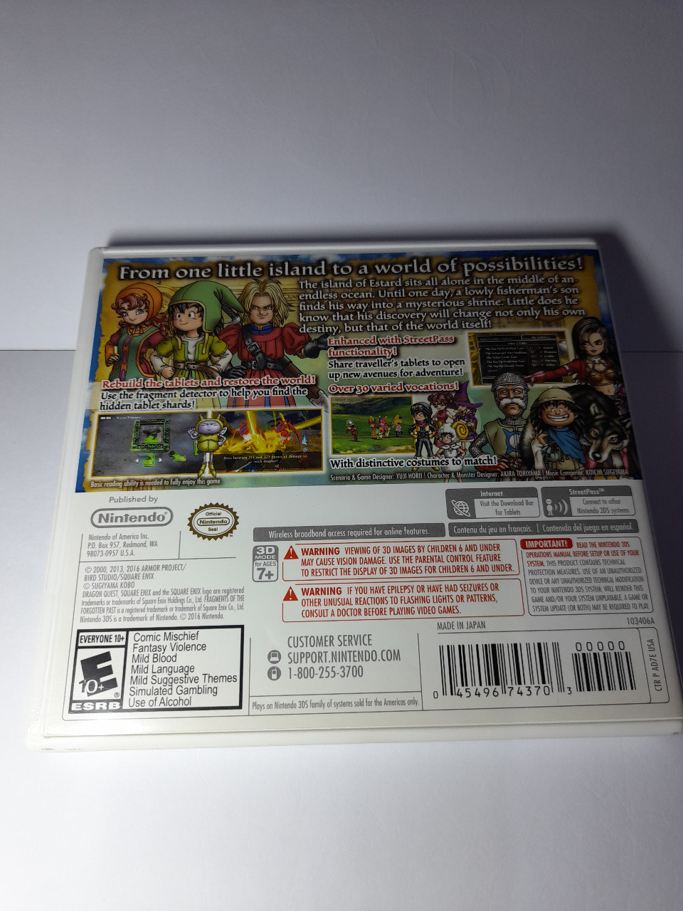 Dragon Quest VII : Fragments of the Forgotten Past - USA Second / Bekas [Game Nintendo 3DS]