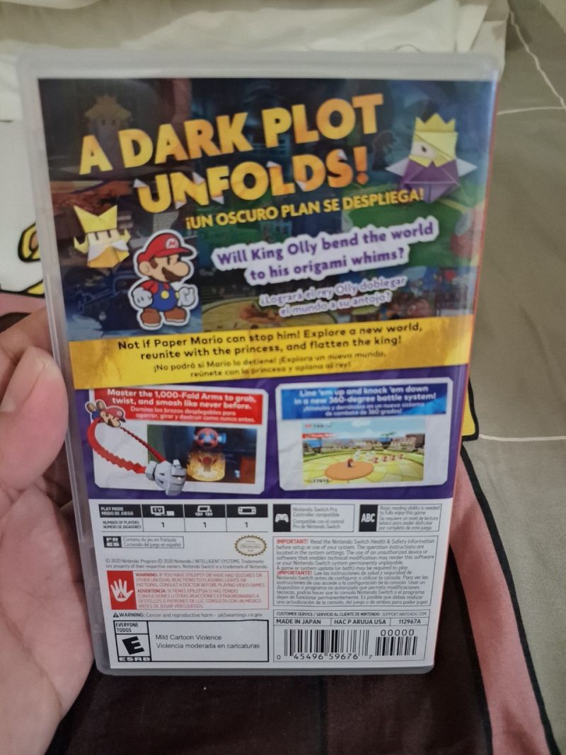 PAPER MARIO ORIGAMI KING PURE USA FIRST PRINT