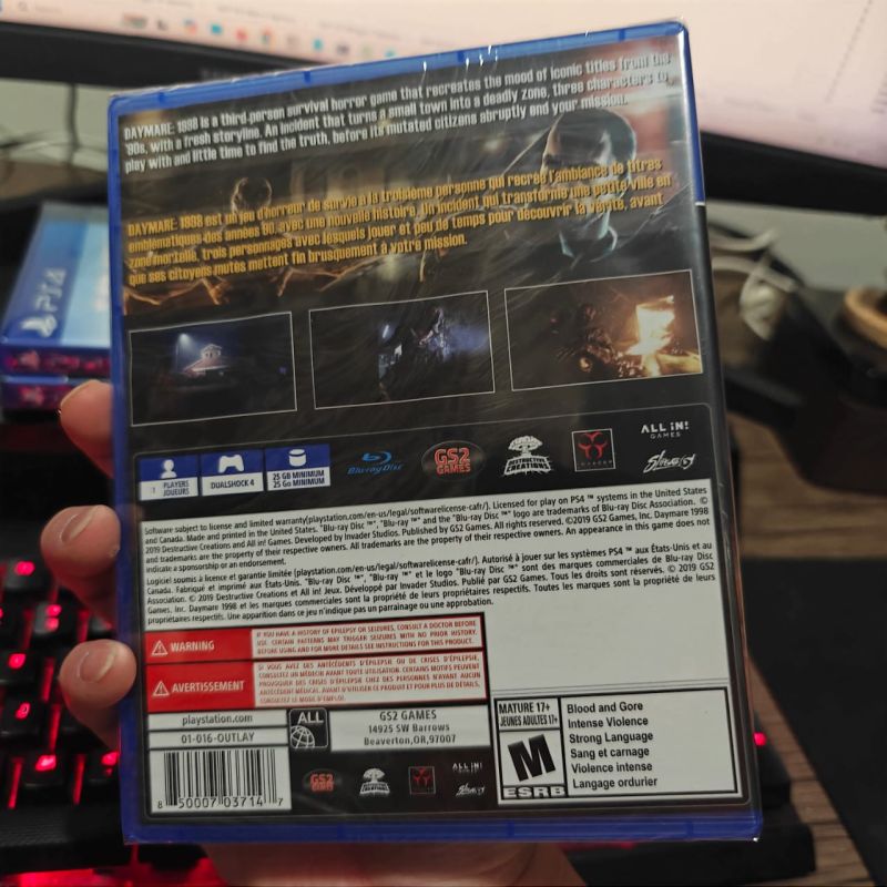 [HYBRID AUCTION GAP 519] New Sealed PS4 Game Daymare 1998