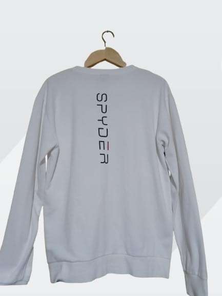 Crewneck Spyder white size XL