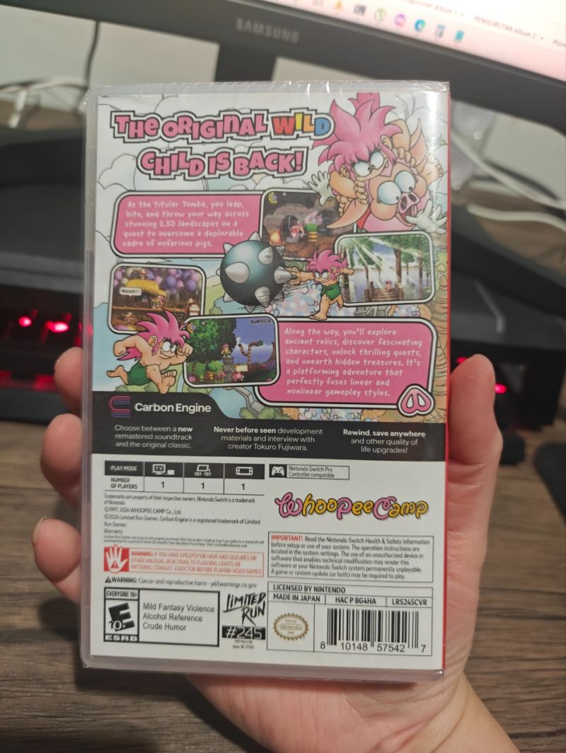 HYBRID AUCTION Pure US Limited Run Item Nintendo Switch Game Tomba Special Edition