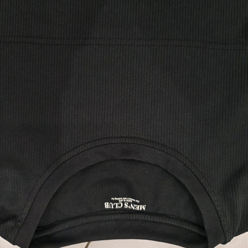 Double Face Knit T-Shirt Oversized Boxy Hitam Men's Club