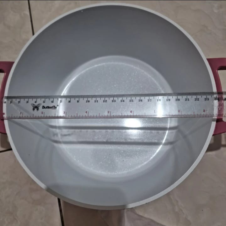 Panci sup bulat enamel semi presto by zhen chef