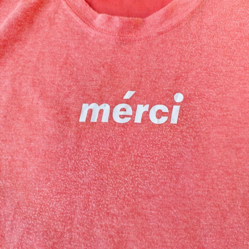 Kaos Wanita THE MOA Korea – Motif “Merci” Pink Layer Look