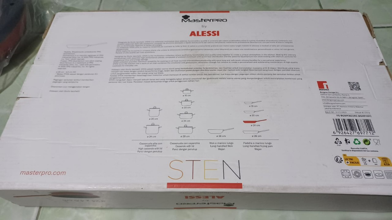 Bergner Masterpro by Alessi STEN Frying pan wajan teflon