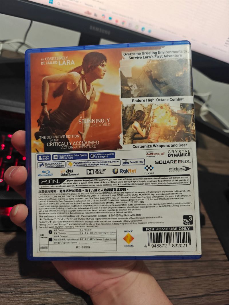 HYBRID AUCTION GAP 510 PS4 Game Tomb Raider Definitive Edition