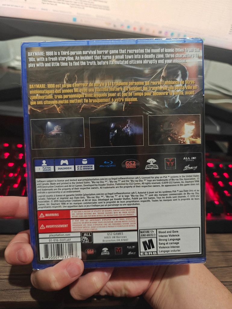 PureUS PS4 Game Daymare 1998