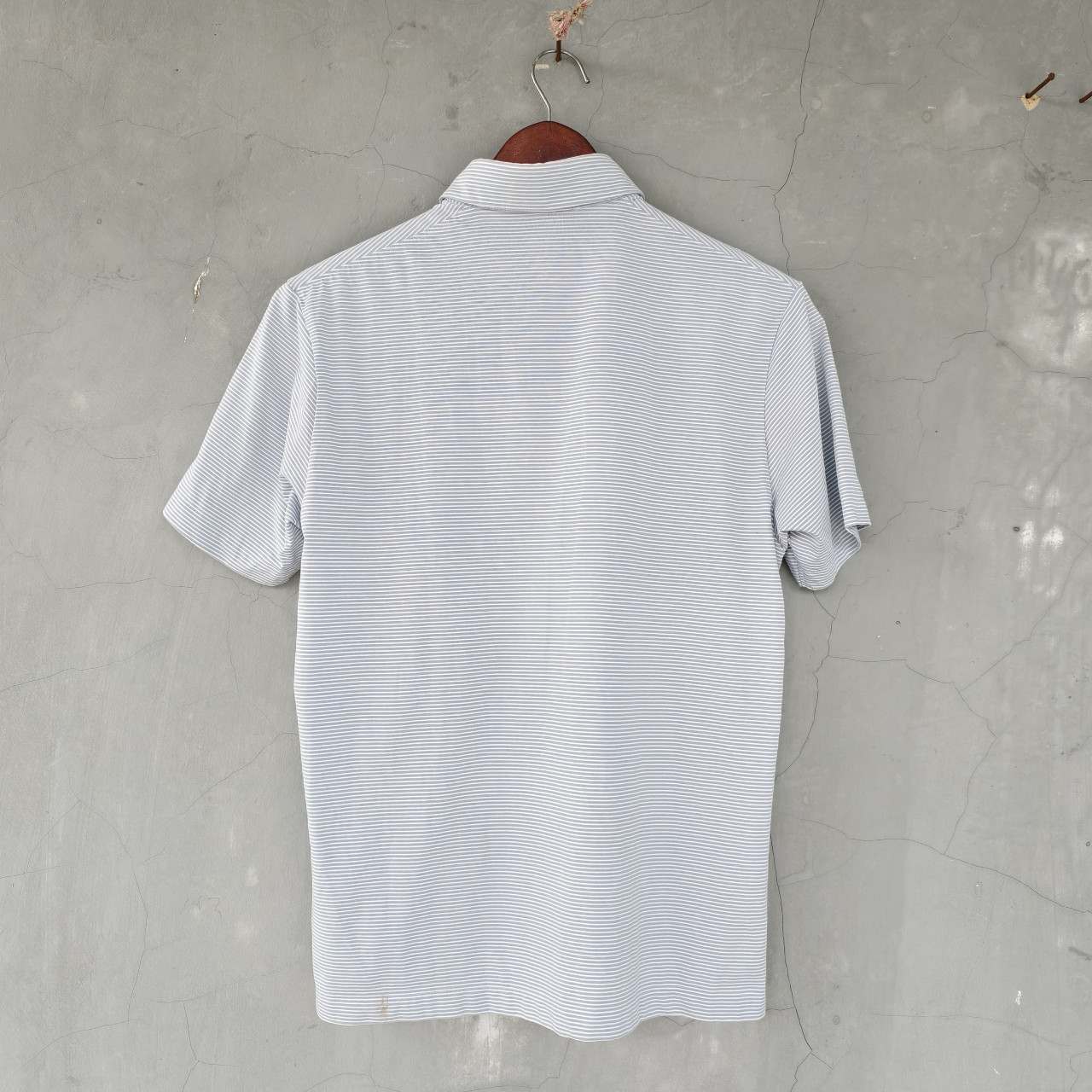 Polo Shirt UNIQLO AIRism Cool Touch Striped Soft Grey (L)