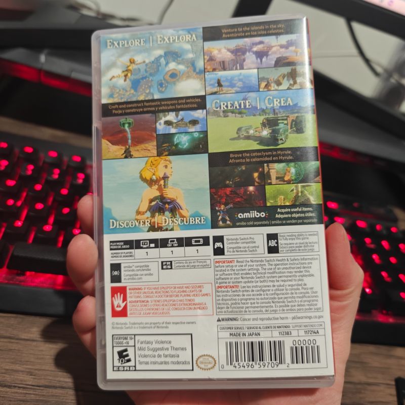 Pure US First Print The Legend of Zelda Tears of the Kingdom Nintendo Switch Game