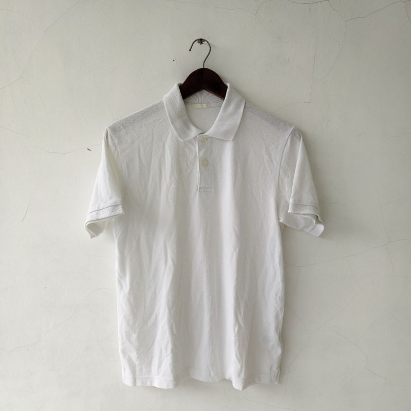 UNIQLO GU KAOS Kerah Polo Putih S