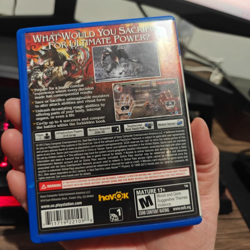 PSVita Game Soul Sacrifice