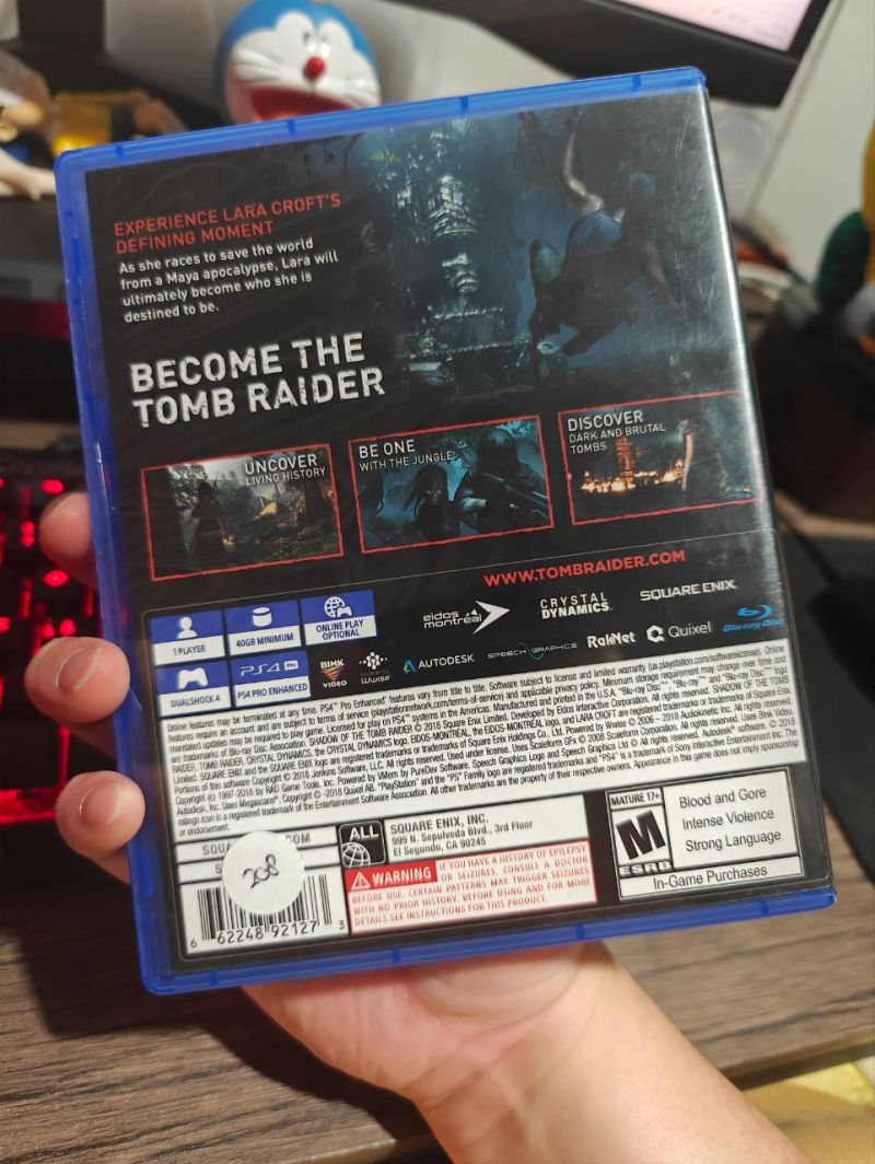 Region 1 PS4 Game Shadow of the Tomb Raider