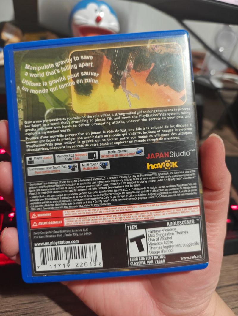 Reg 1 PS Vita Game Gravity Rush