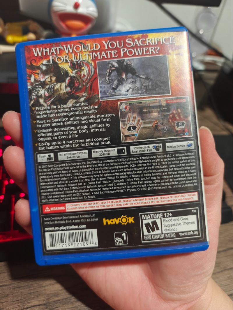 Reg 1 PSVita Game Soul Sacrifice