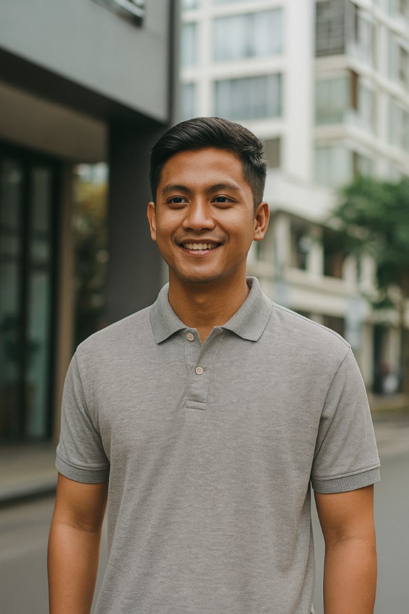 UNIQLO KAOS Kerah Polo Abu-abu