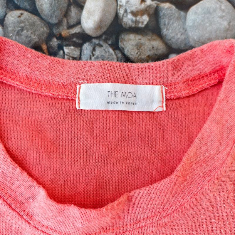 Kaos Wanita THE MOA Korea – Motif “Merci” Pink Layer Look