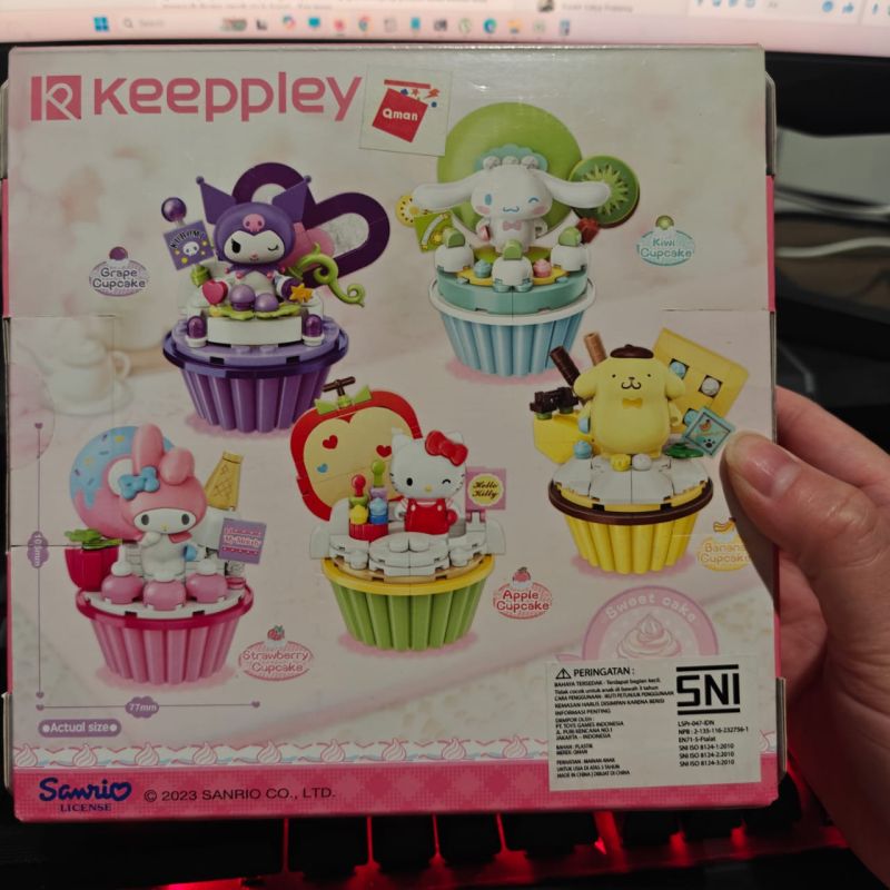 [HYBRID AUCTION GAP 519] Keepley Toys My Melody Official Licensed Strawberry Cupcake