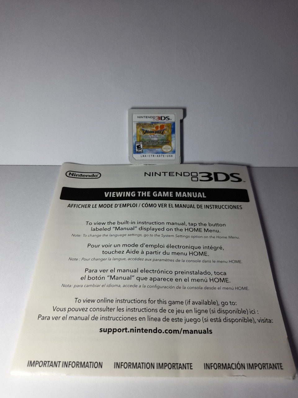 Dragon Quest VII : Fragments of the Forgotten Past - USA Second / Bekas [Game Nintendo 3DS]