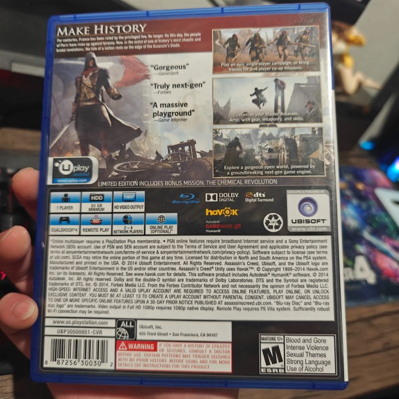 Hybrid Auction PS4 Game Assasin Creed Unity