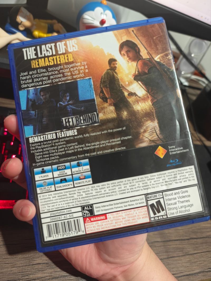 Reg 1 PS4 Game The Last of US Remastered