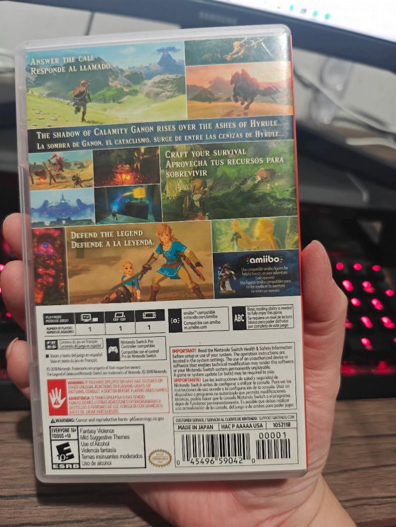 HYBRID AUCTION GAP 510 Nintendo Switch Game The Legend of Zelda Breath of The Wild Pure US