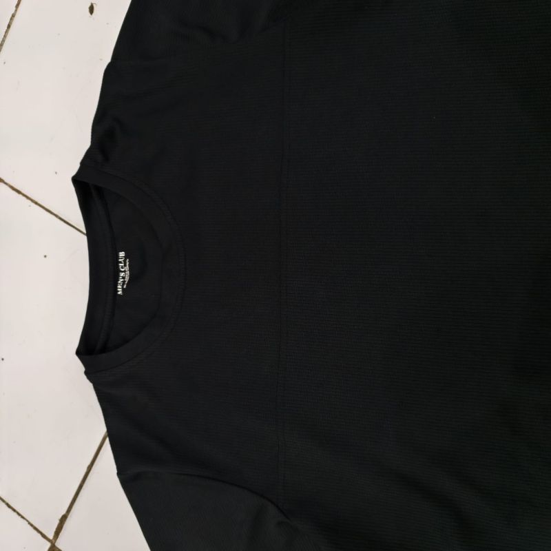 Double Face Knit T-Shirt Oversized Boxy Hitam Men's Club